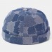 Men Casual Landlord Caps Skull Caps Patchwork Cowboy Denim Hat