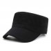 Men Cotton Embroidery Solid Color Outdoor Sunshade Casual Vintage Military Caps Flat Hats