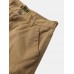 Men Solid Utility Pocket Zipper Ankle Length Casual Cargo Pants